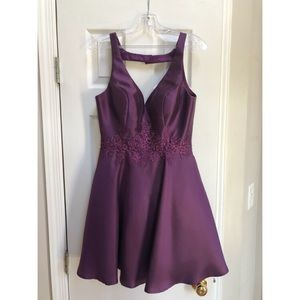 Plum short length homecoming dress